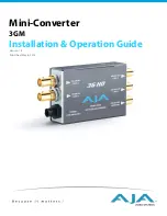 Preview for 1 page of AJA 3GM Installation & Operation Manual