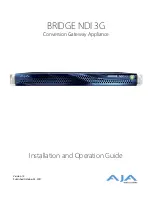 Preview for 1 page of AJA BNDI-3G16-R0 Installation And Operation Manual