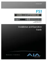 AJA FS1 Installation And Operation Manual preview