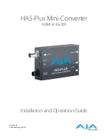 Предварительный просмотр 1 страницы AJA HA5-Plus Installation And Operation Manual