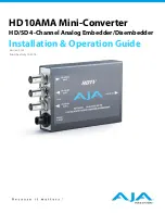 AJA HD10AMA Installation & Operation Manual preview