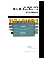 Preview for 1 page of AJA HD10MD3 User Manual