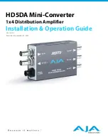 AJA HD5DA Installation & Operation Manual preview