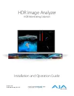 AJA HDR Image Analyzer Installation And Operation Manual предпросмотр