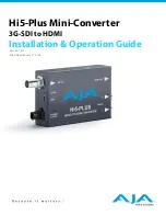 Предварительный просмотр 1 страницы AJA Hi5-Plus Installation & Operation Manual