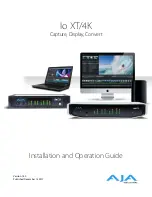 AJA io4K Installation And Operation Manual preview