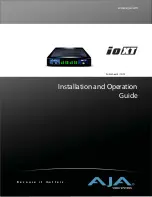 AJA ioXT Nstallation And Operation Manual preview