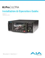 AJA Ki PRO ULTRA Installation & Operation Manual preview