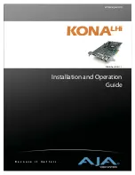 AJA KONA LHI Installation And Operation Manual предпросмотр