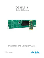 AJA OG-HA5-4K Installation And Operation Manual предпросмотр