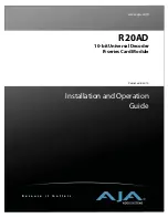 Preview for 1 page of AJA R Series Installation And Operation Manual