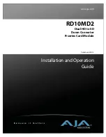 Preview for 1 page of AJA RD10MD2 Installation And Operation Manual