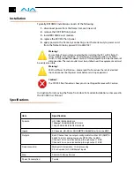 Preview for 8 page of AJA RD10MD2 Installation And Operation Manual