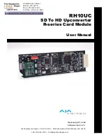 AJA RH10UC User Manual preview