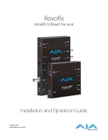 Предварительный просмотр 1 страницы AJA RovoRx-HDMI Installation And Operation Manual