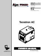 Ajax TOCCO Toccotron AC Owner'S Manual preview
