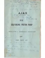 Предварительный просмотр 1 страницы AJAX A1 1/2 Installation & Maintenance Instructions And Spare Parts List