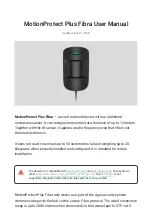 AJAX MotionProtect Plus Fibra User Manual preview