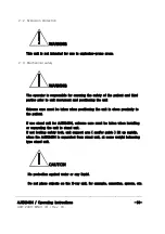 Предварительный просмотр 11 страницы AJEX 240H Operating Instructions Manual