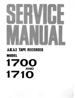 Предварительный просмотр 1 страницы Akai 1700 Service Manual