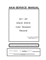 Akai 25" / 29" SOLID STATE Color Television Receiver Service Manual preview