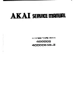 Akai 4000DS Mk-II Service Manual предпросмотр