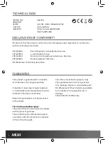 Preview for 2 page of Akai A61016 Instruction Manual