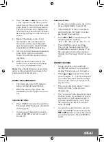 Preview for 7 page of Akai A61016 Instruction Manual