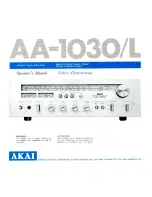 Akai AA-1030/L Operator'S Manual предпросмотр