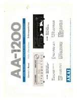 Akai AA-1200 Operator'S Manual preview