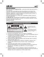 Предварительный просмотр 2 страницы Akai ACP-64 User Manual