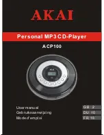 Akai ACP100 User Manual предпросмотр