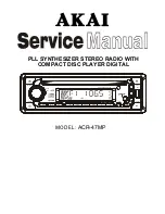 Preview for 1 page of Akai ACR-47MP Service Manual