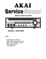 Preview for 1 page of Akai ADV-85DR Service Manual