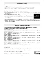 Preview for 13 page of Akai AHC1200 Operator'S Manual