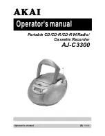 Akai AJ-C3300 Operator'S Manual preview