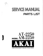 Akai AM-2250 Service Manual preview