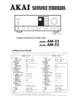 Preview for 1 page of Akai AM-32 Service Manual