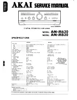 Akai AM-M630 Service Manual preview