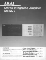 Akai AM-M77 Operator'S Manual предпросмотр