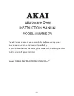 Preview for 21 page of Akai AMW9520W Instruction Manual