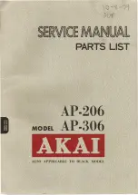 Preview for 1 page of Akai AP-206 Service Manual