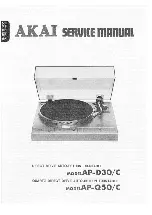 Предварительный просмотр 1 страницы Akai AP-D30/C Service Manual