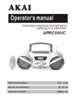 Preview for 1 page of Akai APRC50UC Operator'S Manual