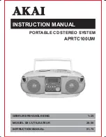 Akai APRTC100UW Instruction Manual preview