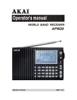 Akai APW20 Operator'S Manual предпросмотр