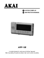 Akai ARP-100 Instruction Manual preview