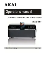 Предварительный просмотр 1 страницы Akai ASB10i Operator'S Manual