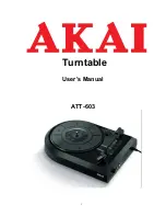 Akai ATT-603 User Manual preview