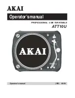 Akai ATT10U Operator'S Manual preview